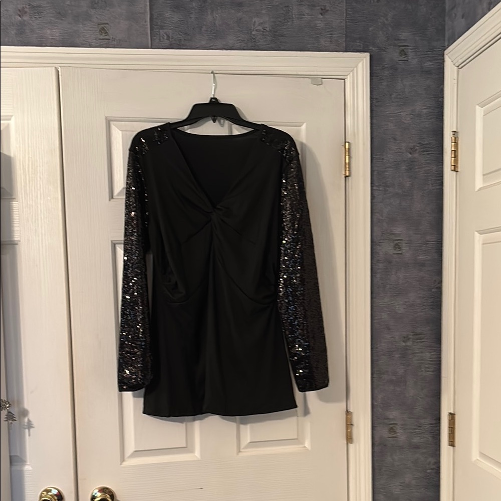 Elegant Black Sequin Dress